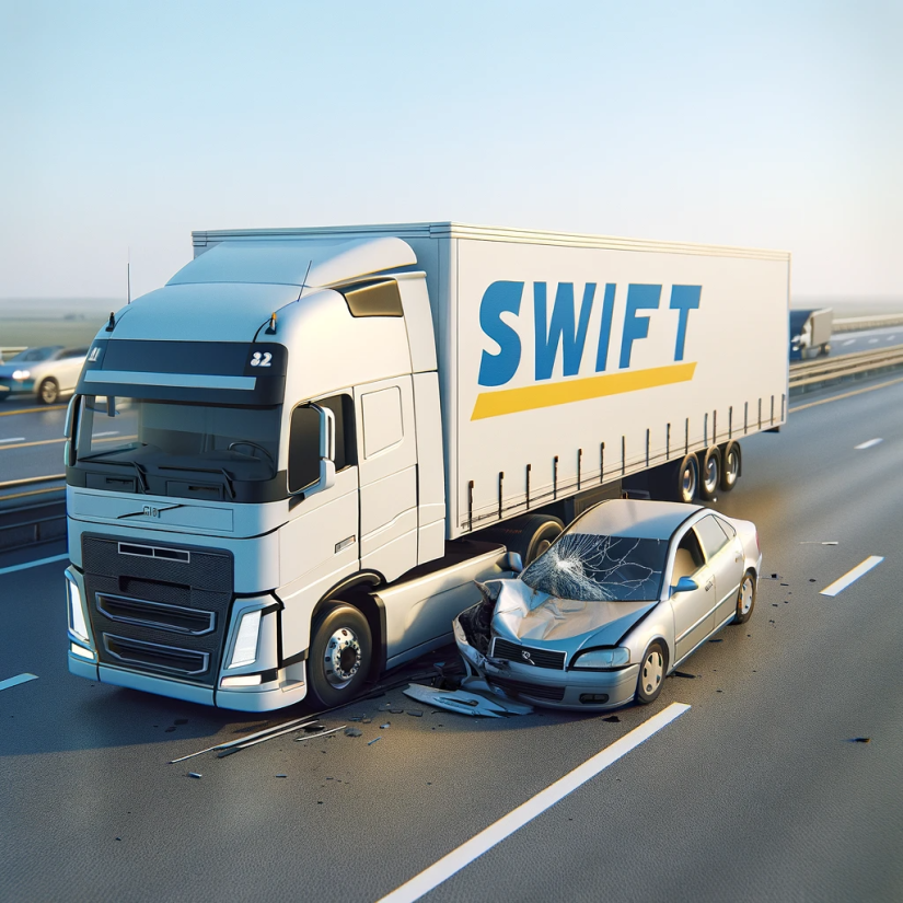 Swift Truck Accident with Car on highway