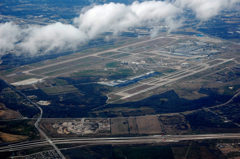 Austin-Bergstrom International Airport aerial view